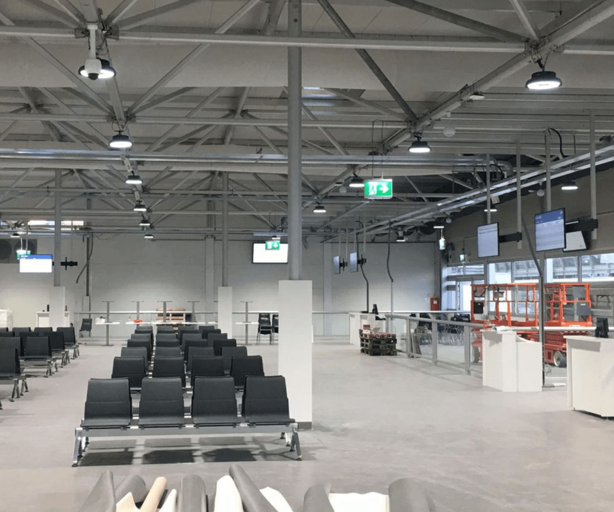 Tijdelijke airportterminal Berlijn